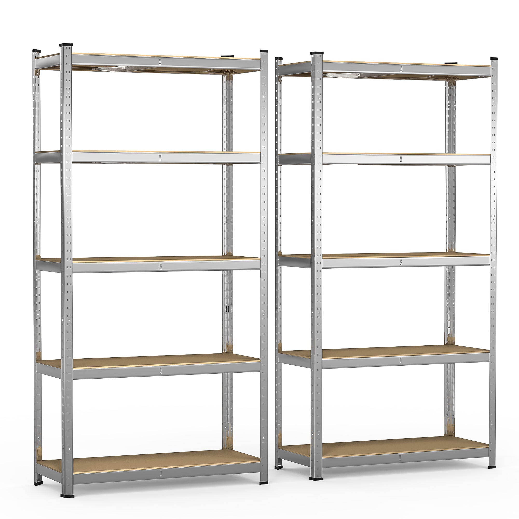 Lot de 2 etageres de rangement charge lourde robuste 5 niveaux 180x90x40cm - vounat.shop