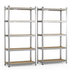Lot de 2 etageres de rangement charge lourde robuste 5 niveaux 180x90x40cm - vounat.shop