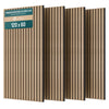Lot de 4 panneaux acoustiques muraux Tasseaux en bois MDF avec feutre noir 120x60x2.1cm chêne clair - vounat.shop