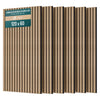 Lot de 6 panneaux acoustiques muraux Tasseaux en bois MDF avec feutre noir 120x60x2.1cm chêne clair - vounat.shop