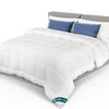 Couette temperee doux avec rembourrage polyester 300gsm 220x240cm blanc - vounat.shop