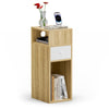 Table de chevet d’appoint avec tiroir et compartiment 25x30x66cm naturel - vounat.shop
