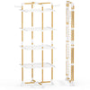Sechoir a linge vertical tour etendoir pliable 4 niveaux 99x69x175.5 cm style bois blanc - vounat.shop