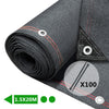 Brise vue occultant en HDPE 230g/m² 1.5x20m avec attaches de fixation anthracite - vounat.shop