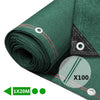 Brise vue occultant en HDPE 230g/m² 1x20m avec attaches de fixation vert - vounat.shop