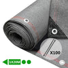 Brise vue occultant en HDPE 230g/m² 1x20m avec attaches de fixation gris - vounat.shop
