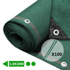 Brise vue occultant en HDPE 230g/m² 1.8x20m avec attaches de fixation vert - vounat.shop