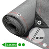 Brise vue occultant en HDPE 230g/m² 1.5x20m avec attaches de fixation gris - vounat.shop