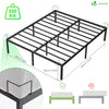 Cadre de lit metal avec fixation sommier et hauteur 36cm 160x200cm noir - vounat.shop