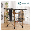 Etendoir a linge deluxe pliable grande capacite 173x94x123cm style bois noir - vounat.shop
