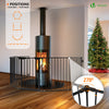 Barriere de securite cheminee pliable 3.75M 6 panneaux noir - vounat.shop