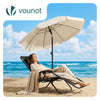 Parasol de jardin 2m avec ancrage sol et sac de transport Beige - vounat.shop