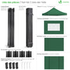 Tonnelle de jardin renforcée 3x3m pliable avec 4 parois et sac de transport a roulette verte - vounat.shop
