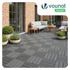 Lot de 22 dalles clipsables exterieures 30x30cm modulaire plastique anthracite - vounat.shop