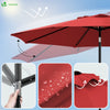 Parasol inclinable 2.70 x 2.40m avec housse de protection rouge - vounat.shop