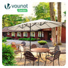 Parasol Jardin Double Aluminium 270 x 460 cm beige - vounat.shop