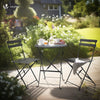 Ensemble bistro extérieur 1 table 2 chaises acier gris - vounat.shop