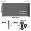 Brise vue occultant en HDPE 150g/m² 1.5x20m avec attaches de fixation gris - vounat.shop
