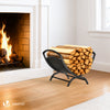 Range Buche Support a bois 40.5x32x33cm en Metal noir - vounat.shop