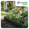 Lot de 175 pcs Bordure de jardin imitation pierre facile a installer 26.7m noir - vounat.shop