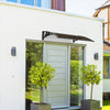 Auvent de porte marquise 120x80 cm transparent en Polycarbonate anti UV Marron - vounat.shop