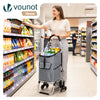 Chariot de courses pliable monte escalier aluminium gris - vounat.shop