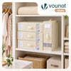 Lot de 6 Sacs de Rangement Drap de Lit Pliable 38,5x33x12cm Beige - vounat.shop