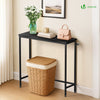 Console table style industriel en metal et MDF 75x24x75 cm Noir - vounat.shop