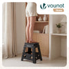 Tabouret pliant antiderapant 39x32x40 cm plastique noir - vounat.shop