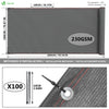 Brise vue occultant en HDPE 230g/m² 1.8x20m avec attaches de fixation gris - vounat.shop