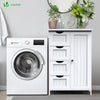 Meuble de salle de bain rangement 4 tiroirs 1 porte 82x55x30cm blanc - vounat.shop
