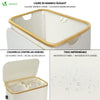 Panier a linge pliable 145L avec sac intérieur cadre bambou et couvercle beige - vounat.shop