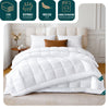 Couette 4 saisons doux 3 en 1 avec rembourrage polyester 500gsm 220x240cm blanc - vounat.shop