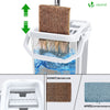 Balai microfibre et Seau Essoreur avec 6 serpillères Réutilisables Balai Plat Double compartiment gris - vounat.shop