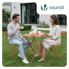 Set de Bistro en metal 1 table 2 chaises Rouge brique - vounat.shop