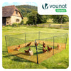 Kit cloture filet a poules PE avec piquets 12m orange - vounat.shop