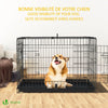 Cage pour chien pliable avec 2 portes verrouillable plateau amovible 92x58x64cm - vounat.shop