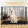 Cage pour chien pliable avec 2 portes verrouillable plateau amovible 122x75x81cm - vounat.shop