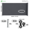 Brise vue occultant en HDPE 90g/m² 1.5x20m avec attaches de fixation anthracite - vounat.shop