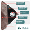 Bâche de Protection en Polyéthylène resistant et impermeable 240g/m² marron 4x8m - vounat.shop