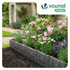 Lot de 175 pcs Bordure de jardin imitation pierre facile a installer 26.7m gris - vounat.shop