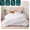 Couette 4 saisons doux 3 en 1 avec rembourrage polyester 500gsm 135x200cm blanc - vounat.shop