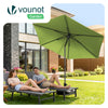 Parasol de jardin inclinable avec aeration et sac bandouliere 270cm vert olive - vounat.shop