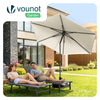 Parasol de jardin inclinable avec aeration et sac bandouliere 270cm beige - vounat.shop