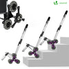 Chariot de course pliable monte escalier aluminium avec crochets noir - vounat.shop