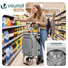 Chariot de course pliable monte escalier aluminium avec crochets gris - vounat.shop
