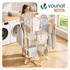 Sechoir a linge vertical tour etendoir pliable 3 niveaux 99x69x135.5 cm style bois blanc