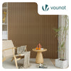 Lot de 4 panneaux accoustiques mureaux Tasseaux en bois MDF avec feutre noir 120x60x2.1cm chene clair - vounat.shop