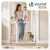 Barriere de securite a pression sans percage Largeur 88-96cm Metal blanc - vounat.shop