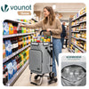 Chariot de course pliable monte escalier aluminium avec crochets gris - vounat.shop